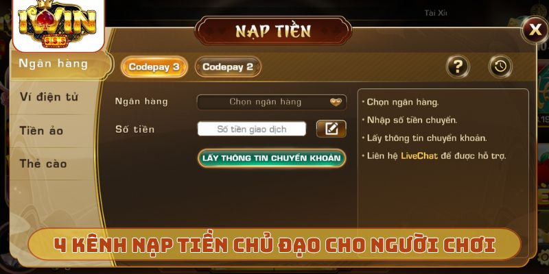 4 kênh nạp tiền chủ đạo cho người chơi