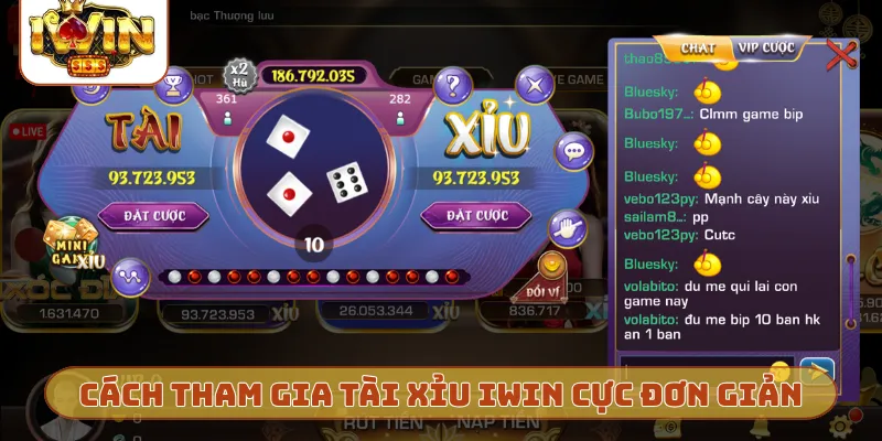 Cách tham gia tài xỉu iWin cực đơn giản