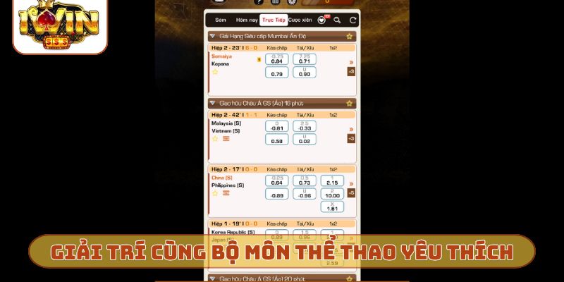 Giải trí cùng bộ môn thể thao yêu thích