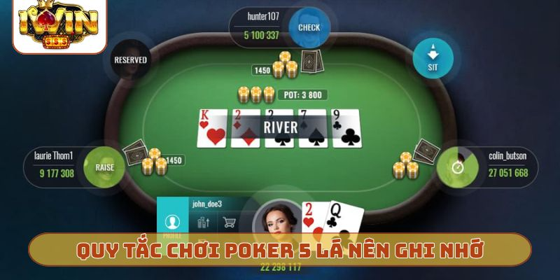 Quy tắc chơi poker 5 lá nên ghi nhớ